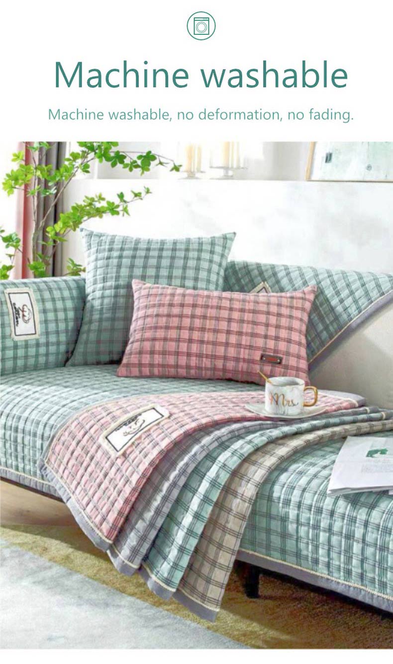 Plaid Sofa Cover-6
